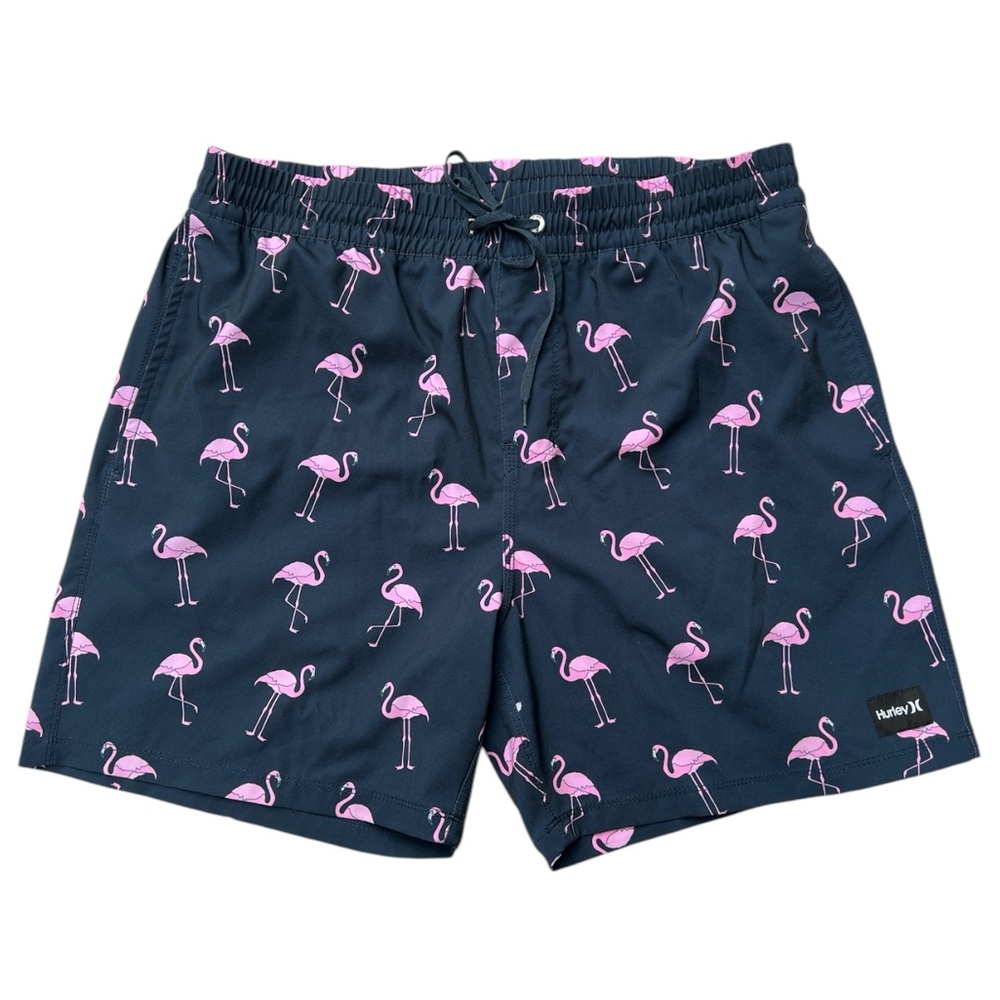Hurley Men’s Cannonball Volley Flamingo Boardshort Navy Summer, Size Large‎